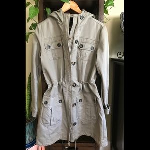 Mango Canvas Trench Parka Jacket